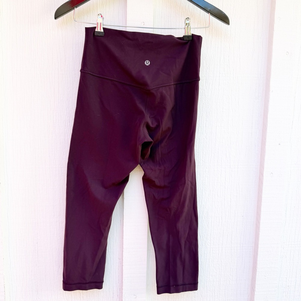 Lululemon Align High Rise Crop Leggings Plum Burgundy Purple Size 6